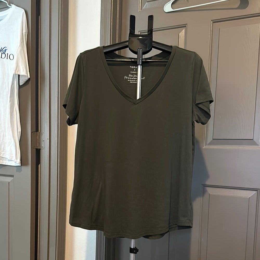 Torrid Green Fitted Short Sleeve T-Shirt